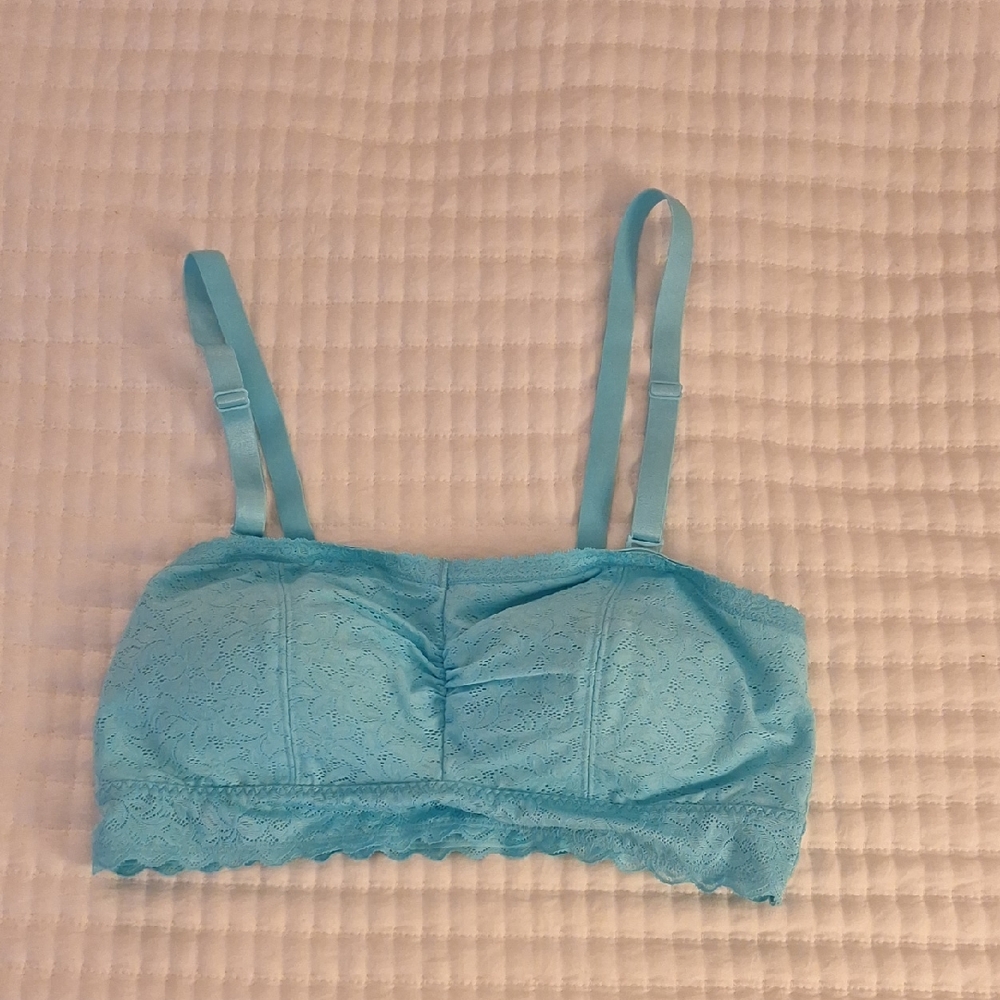 NWOT Torrid Ocean Blue Bandeau with Ruched Detail